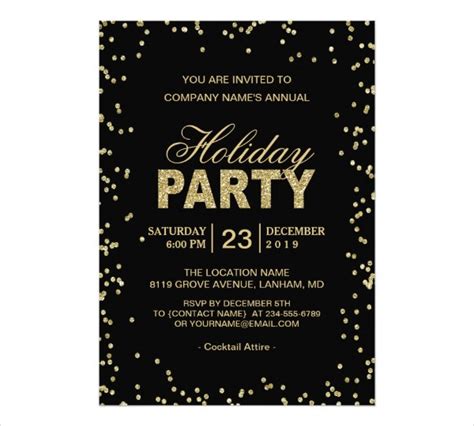 holiday invitation designs examples psd ai