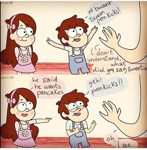 Dipper Trying To Say I Want Some Pancakes Gravity Falls Funny