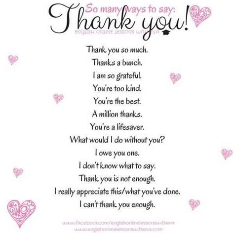 20 Ways To Say Thank You