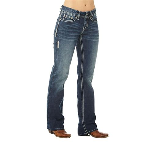 Cowgirl Up Cowgirl Up Denim Jeans Womens Bootcut Med Dark Stonewash Cgj30605