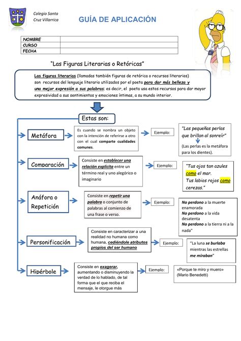 Figuras Literarias Basico Hoja De Trabajo