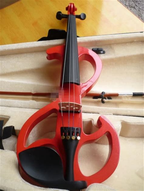 Buy High Quality Red Color Electric Violin 44 Violin