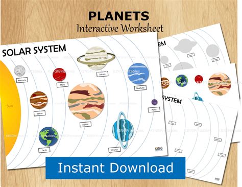 Solar System Printable Kids Activity Learning About Planets Digital