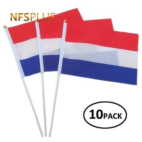 14x21cm netherlands flags dutch hand held 10pcs holand national flag flagpole for decoration
