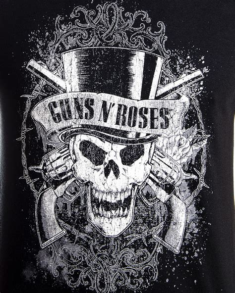 Guns N Roses Tričko Faded Skull Pánské Musicwear Trička Mikiny