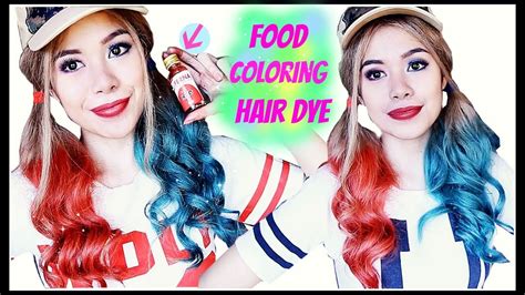 How To Temporary Dye Your Hair Using Food Coloring Harley Quinn