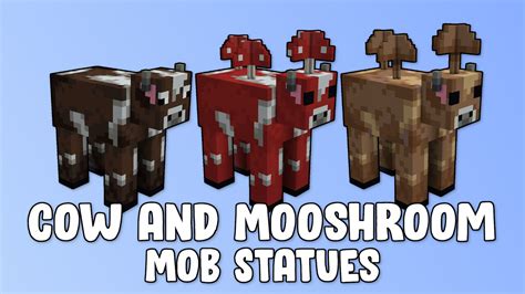 Cow And Mooshroom Mob Statues Minecraft Map