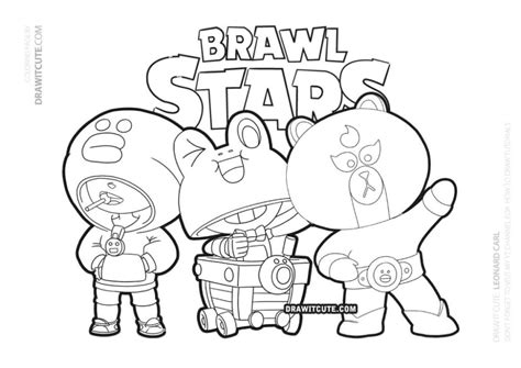 22 oca 2020 video tutorial showing how to draw brawl stars loaded rico skin. Leonard Carl | Brawl Stars coloring page - Draw it cute # ...
