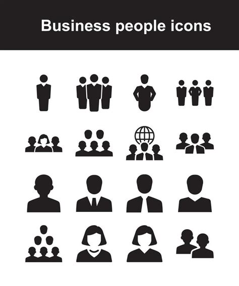 Business People Icons 23888266 Vector Art At Vecteezy