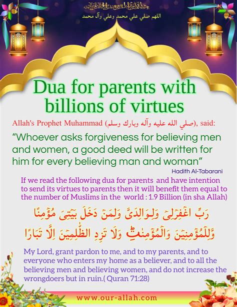 Dua For Parents From Quran And Hadith