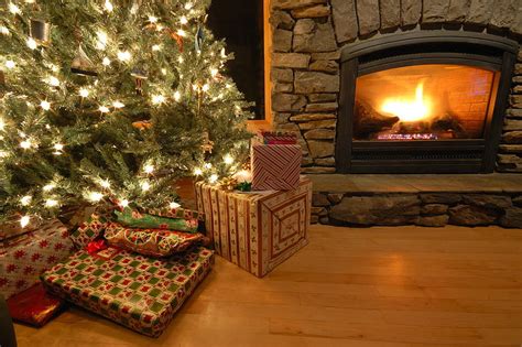 Christmas Fireplace Fire Holiday Festive Decorations E Festive