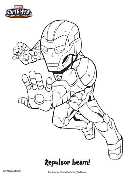 Disney Offers Free Downloadable Coloring Sheets With Marvel Super Hero