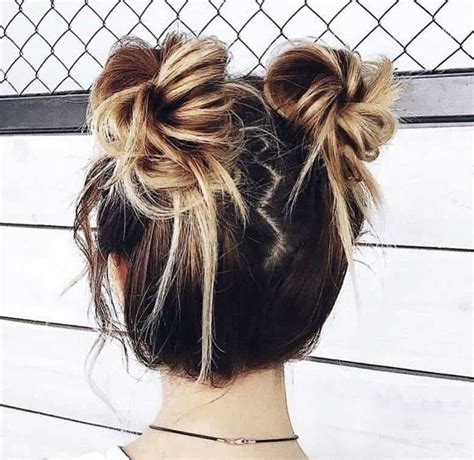 25 Cutest Two Bun Hairstyles For Women Hairstylecamp Braids For