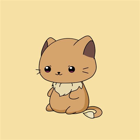 Download Eevee Cartoon Cute Cat Pfp Wallpaper