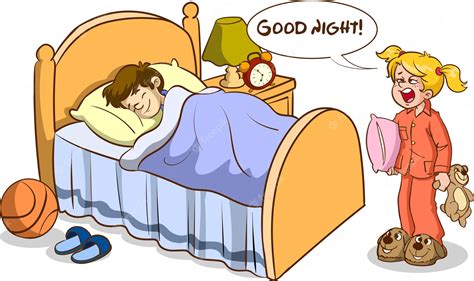 Premium Vector A Cartoon Of A Boy Sleeping In Bed With A Pig Saying