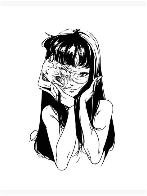 Tomie Art Print By Cindytdn Anime Tattoos Anime Monochrome Art