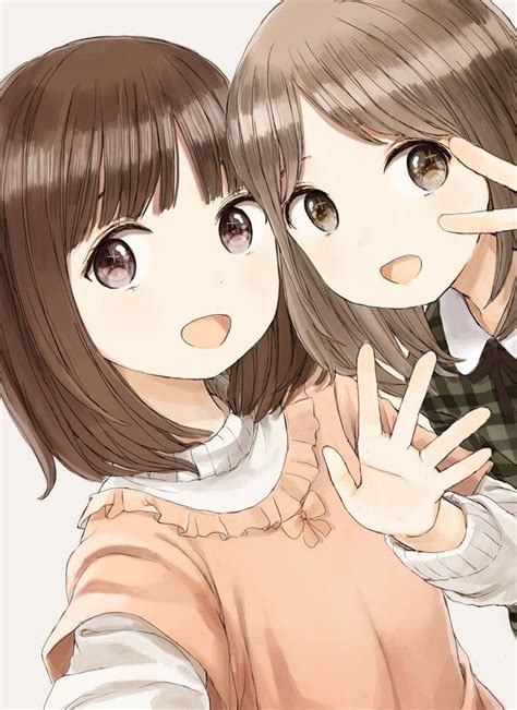 Time F R Selfie Of Friend Anime Anime Sisters Anime Best Friends