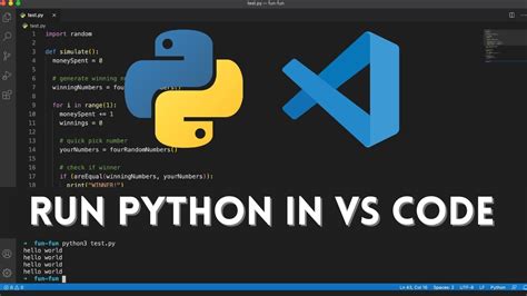 How To Run Python In Vs Code Youtube