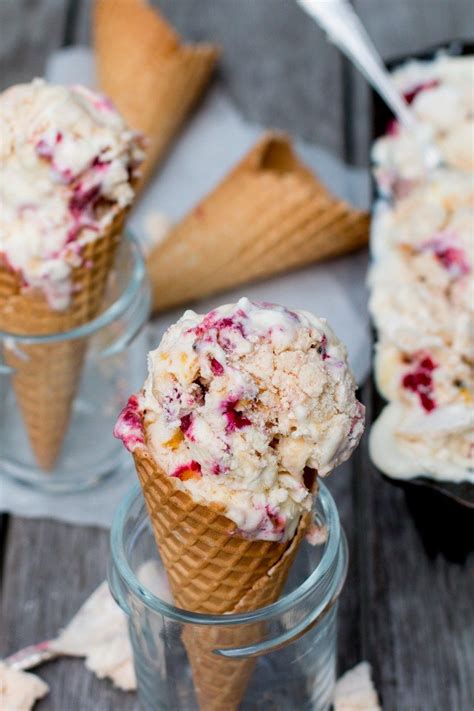 Bring that leftover cream to the breakfast table. No-Churn Passionfruit Raspberry Pavlova Ice Cream - The ...