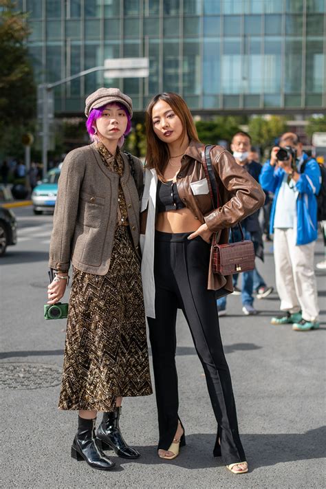 The Best Street Style From Shanghai Fashion Week Springsummer 2021 Pynck