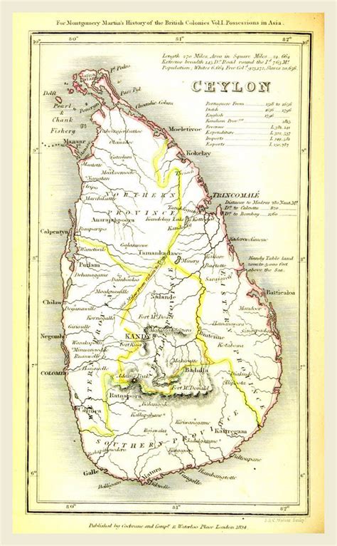 Map Ceylon Sri Lanka Posters And Prints By Anonymous