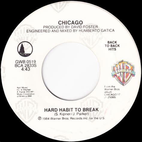 Chicago Hard Habit To Break Youre The Inspiration 1984 Vinyl