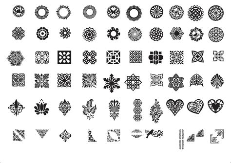 Diverse Patterns Collection Dxf File Free Download
