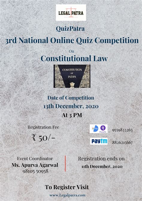 3rd National Quiz Competition Legal Utility