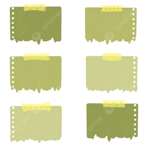 Green Sticky Note White Transparent Green Sticky Notes For Scrapbook