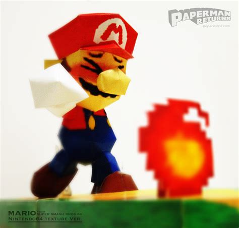 The Papercraft Of Super Smash Bros 64 Mario By Japanese Paperman On