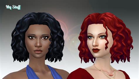 Mystufforigin Glamour Wavy Hair Retextured Sims Hairs Hot Sex Picture