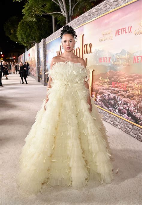 Sofia Wylie Glows In Feathered Gown For ‘school For Good And Evil Wwd