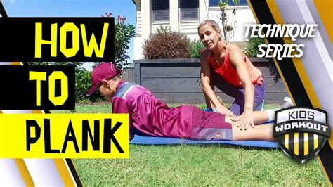 Kids Workout How To Plank Youtube