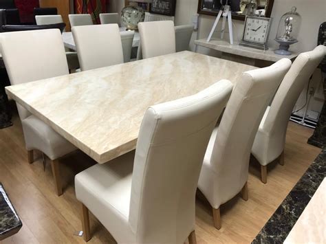 Marble Dining Table With Bench Black Marble Dining Table And 6 Chairs