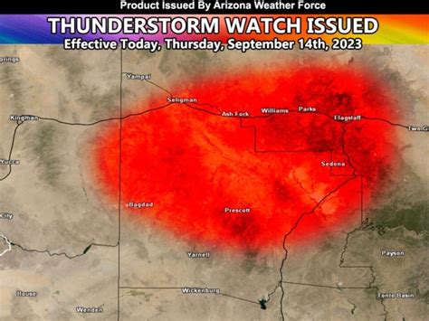 Thunderstorm Watch Issued For Prescott Sedona And Flagstaff Forecast