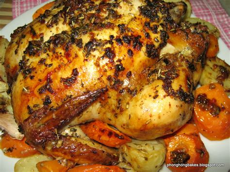Include plain text recipes for any food that you post, either in the post or in a comment. PH Bakes and Cooks!: Herb Roasted Whole Chicken and ...