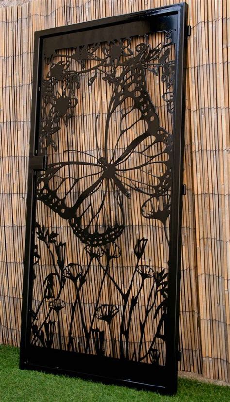 Get video & open doors/gates on a smartphone. Artistic Garden Gate Ornamental Steel Gate Butterfly ...