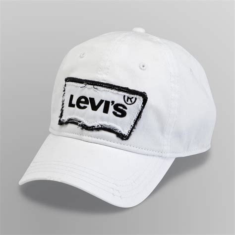 Levis Mens Washed Batwing Logo Baseball Cap