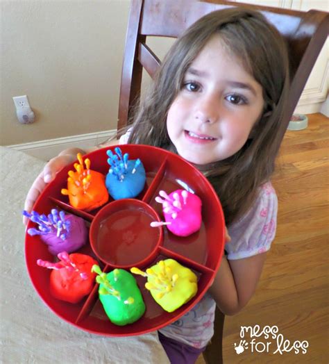 Fine Motor Activity With Playdough And Q Tips Playtime Activities