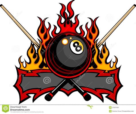 Get access to various match locations and play against the best pool players. Billiards Eight Ball Flaming Design Template Stock Vector ...