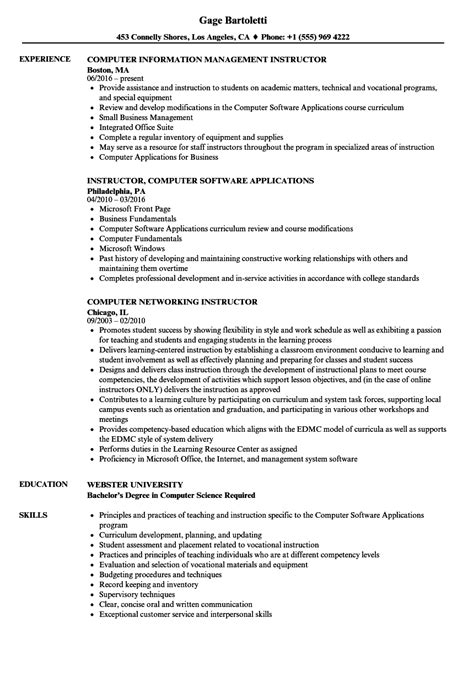 Check out our computer skills list and see how to everybody knows that putting computer skills on a resume is a must these days. Computer Instructor Resume | TemplateDose.com