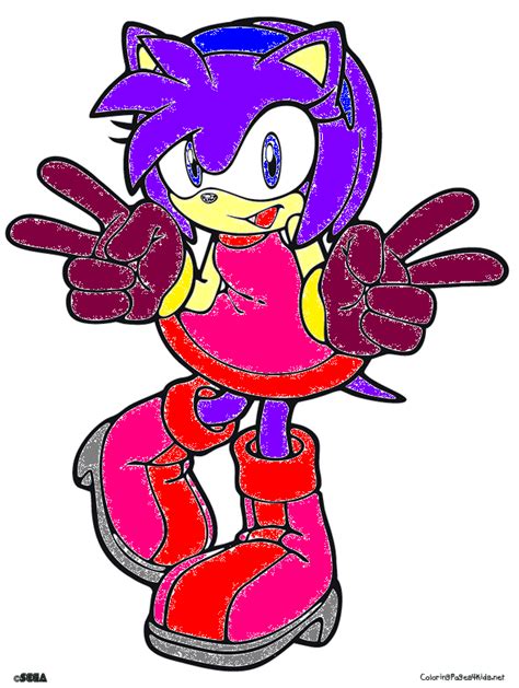 Liz The Hedgehog 2 Finger Sign Sonic Fan Characters Recolors Are