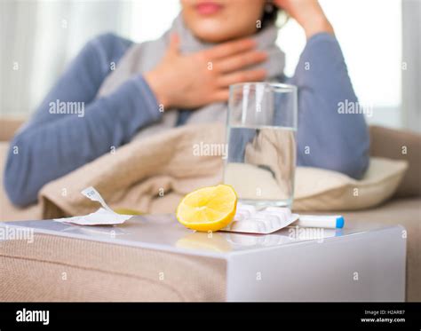 Sick Woman Flu Woman Caught Cold Stock Photo Alamy