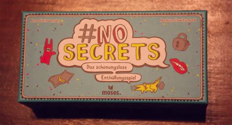 Partyspiel No Secrets Vom Moses Verlag Rezension