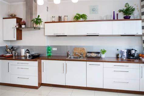 Is acrylic paint good for cabinets? White High Gloss Cabinets in a Contemporary Kitchen ...