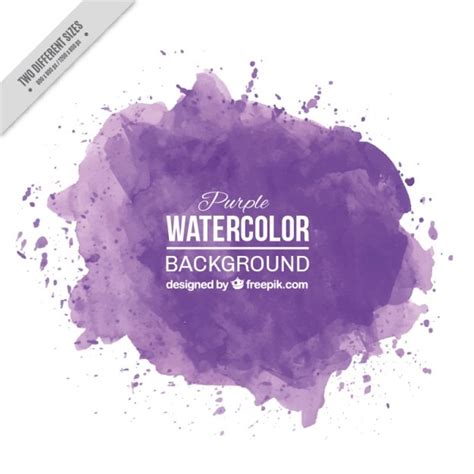 Free Vector Purple Watercolor Splashes Background
