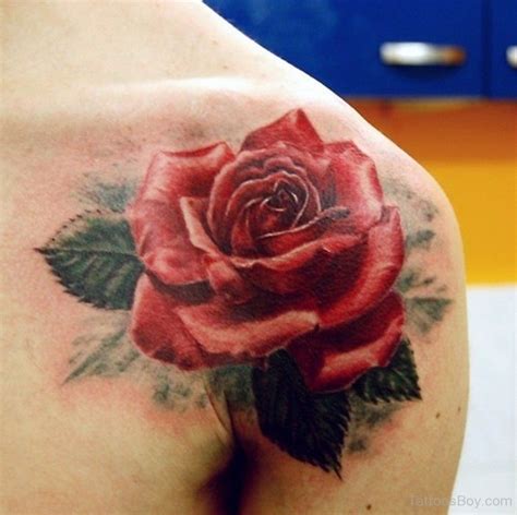 Red Rose Tattoo Design On Shoulder Tattoo Designs Tattoo Pictures