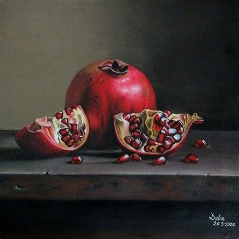 Recreated Albert Kechayan S Pomegranate Painting Acrylic On Canvas 16
