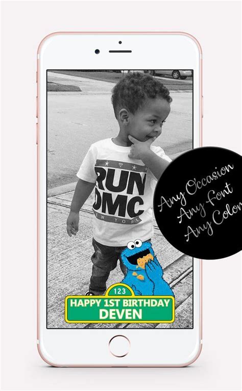 Birthday Snapchat Filter Cookie Monster Childrens Birthday Snapchat