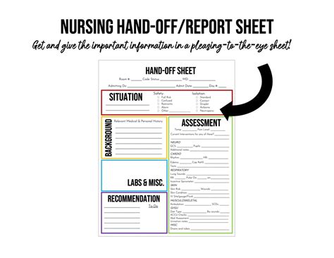 Nursing Hand Off Report Sheet Etsy UK